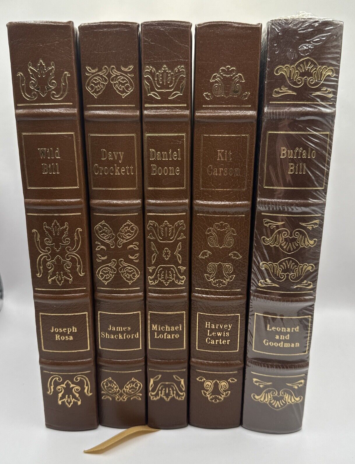 Easton Press HEROES OF THE WILD WEST 5 vols BUFFALO WILD BILL BOONE CROCKETT