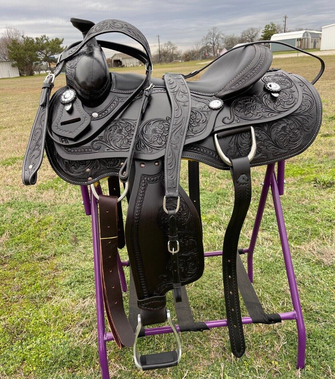 Western Argentinian Leather Horse Pleasure/Trail Saddle Free Tack set & Shipping