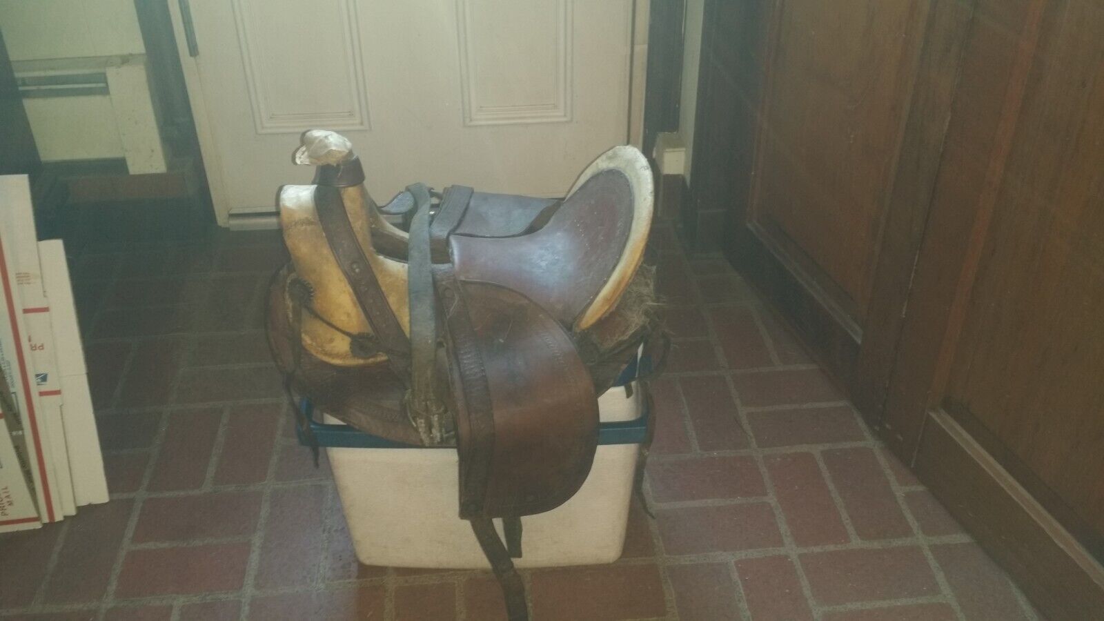 RARE UNUSUAL Vintage HALF SEAT Horse Saddle Western