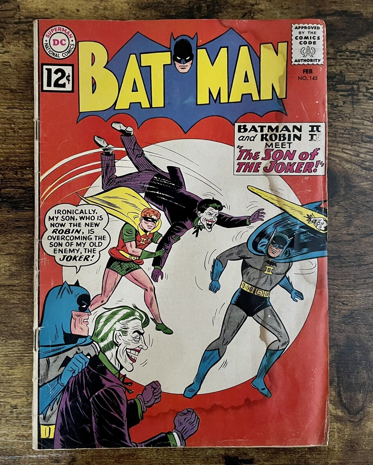 Batman comic book #145 Vintage 1962 nice book