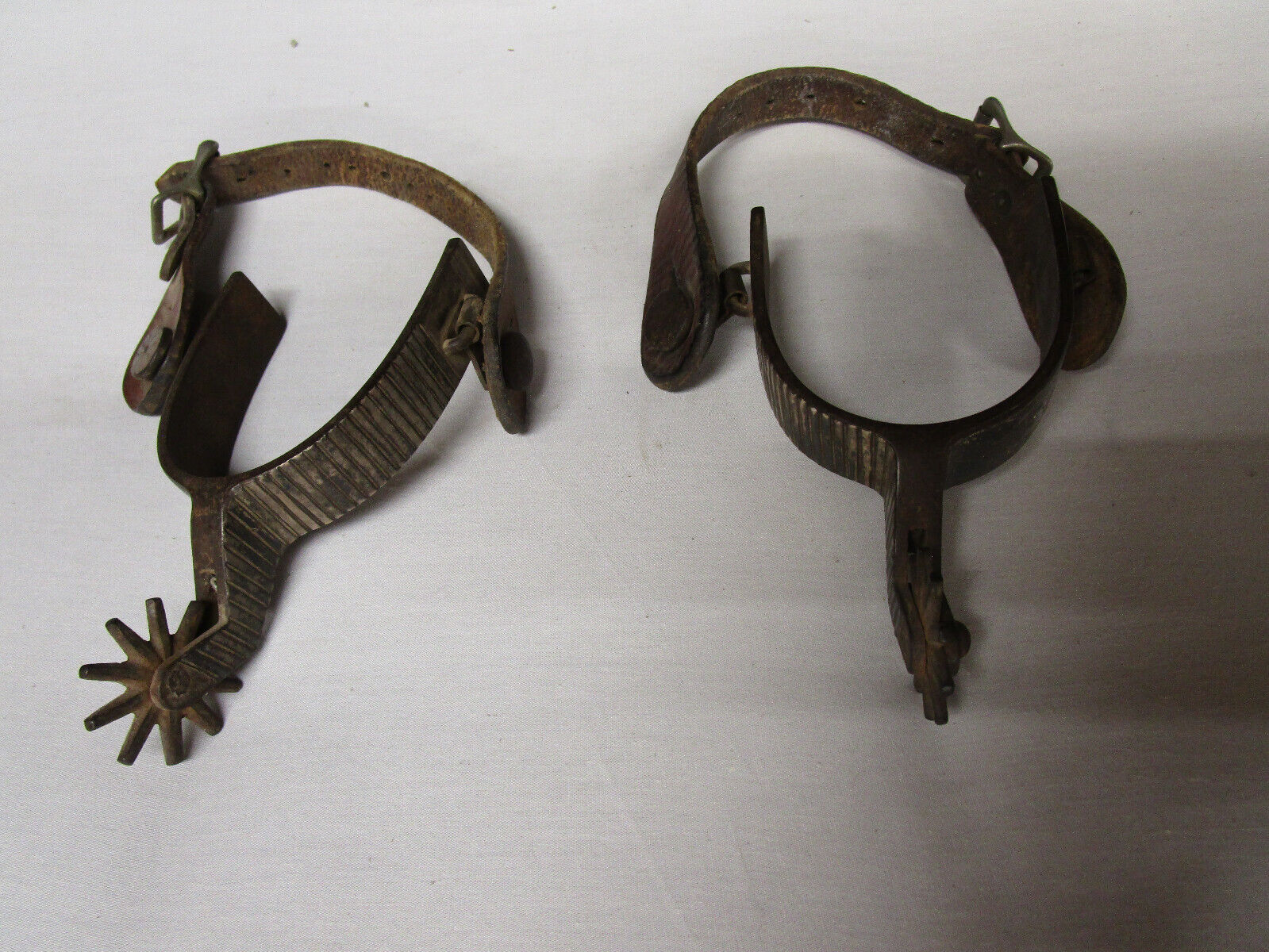 Vintage Double mounted pair of silver spurs