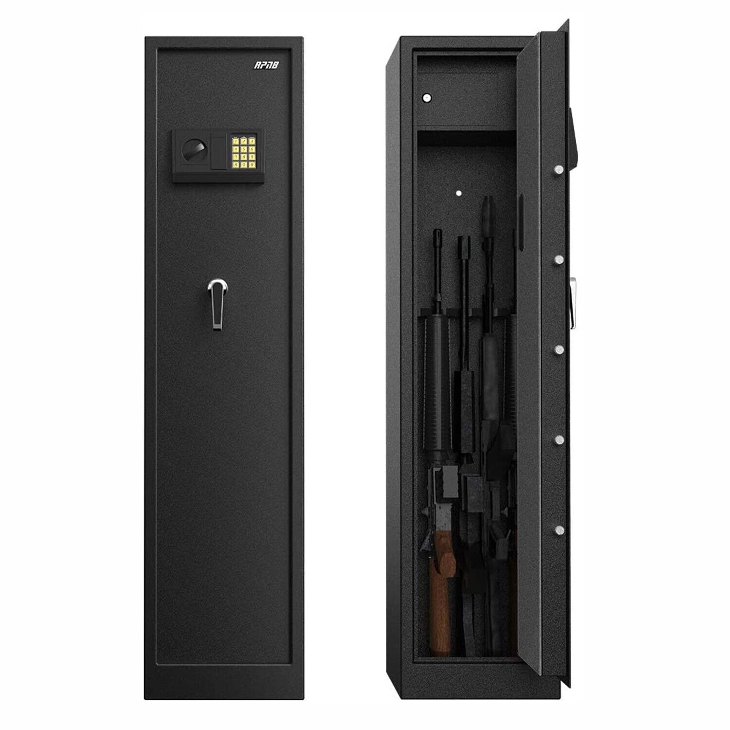 RPNB Large Rifle Safe Quick Access 5-Gun Storage Cabinet w/ Pistol Lock Box