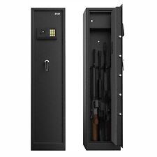 Large Rifle Safe Quick Access 5-Gun Storage Cabinet w/ Pistol Lock Box picture