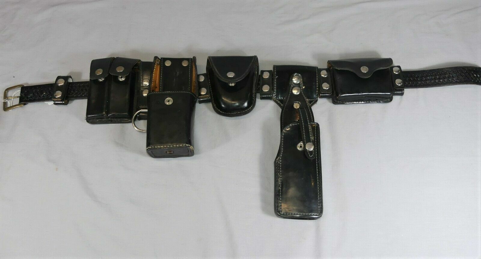 Vintage Tex Shoemaker BELT Clarino Gloss Leather ASSC Lined POLICE COP Parade GS