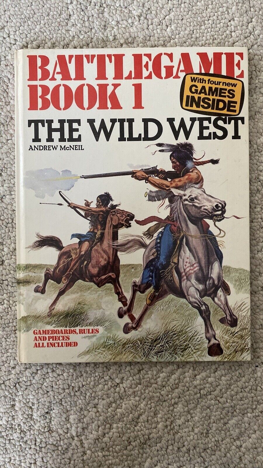 BATTLEGAME BOOK 1 The Wild West Wargaming 1975 Andrew McNeil Hardcover Complete