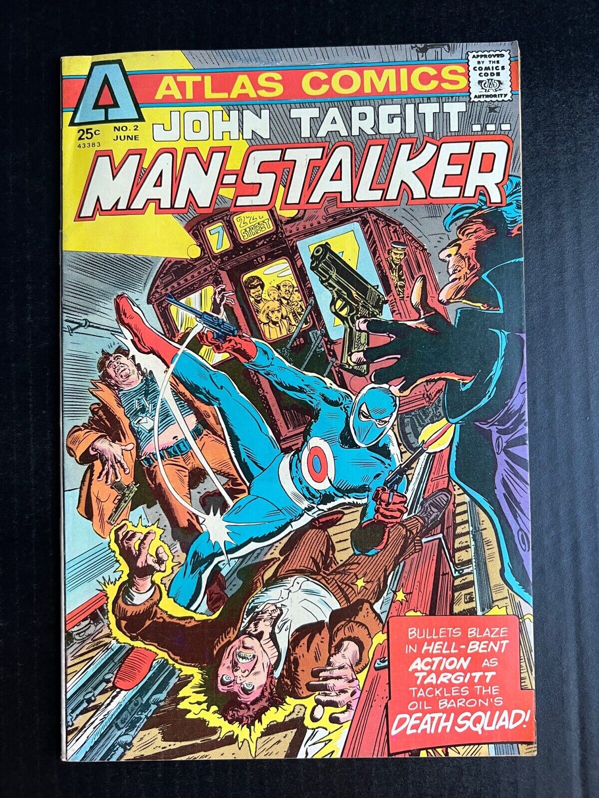 JOHN TARGITT … MAN-STALKER #2 June  1975 Unread Vintage Atlas Comics VF/NM