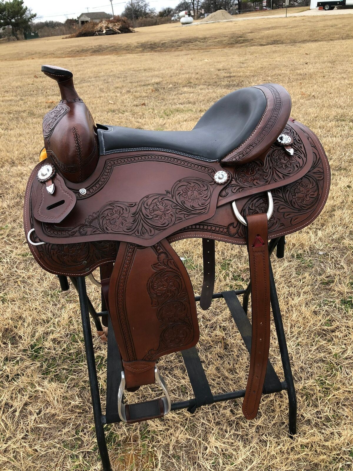 Western Horse Pleasure Saddle - Argentinian Leather 15