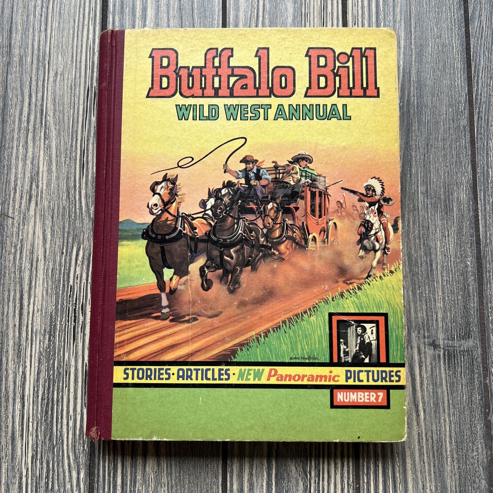 Vintage Buffalo Bull Wild West Annual No 7 Hardback Book