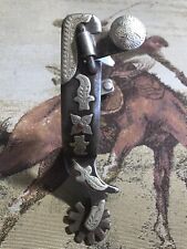 EARLY KERRY KELLEY SILVER MOUNTED SINGLE SPUR; DOUBLE MOUNTED picture