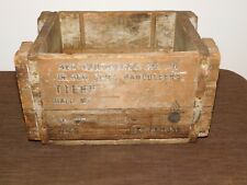 VINTAGE WWII 480 CARTRIDGES CAL 30 IN 8 RD CLIPS BANDOLEERS TIEHP WOOD AMMO BOX picture