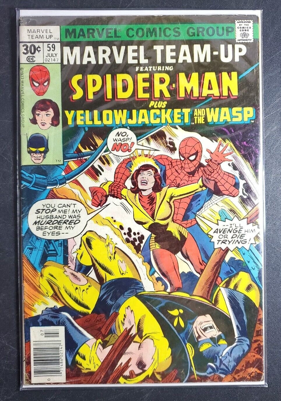 Marvel Team Up #59 VINTAGE 1977 Marvel Comics Spider-Man Yellowjacket Wasp