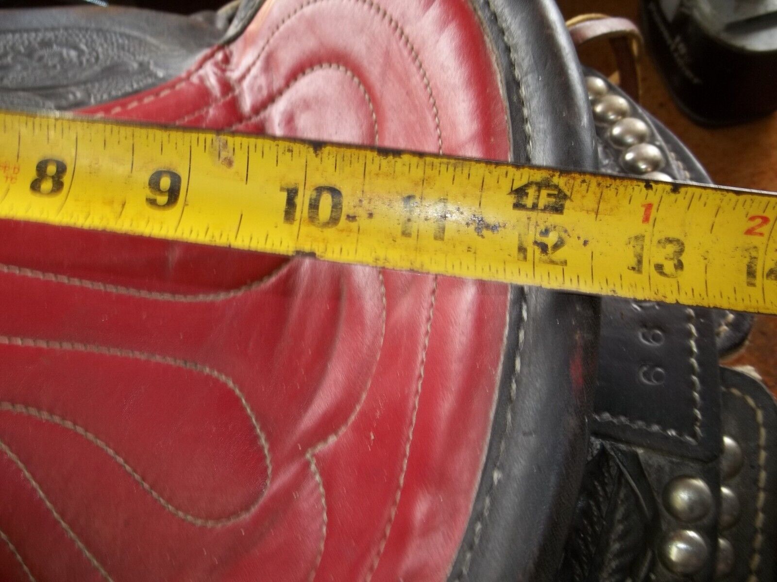 used  12 inch black 12 inch saddle