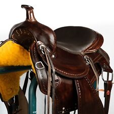 HANDMADE TENNESSEE TRAIL GAITED SADDLE 17 INCH WESTERN TRAIL AND PAD picture