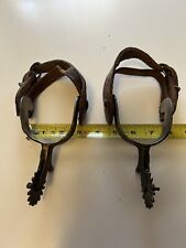 Vintage Pair Of Silver Inlayed Western Spurs (Unmarked) picture