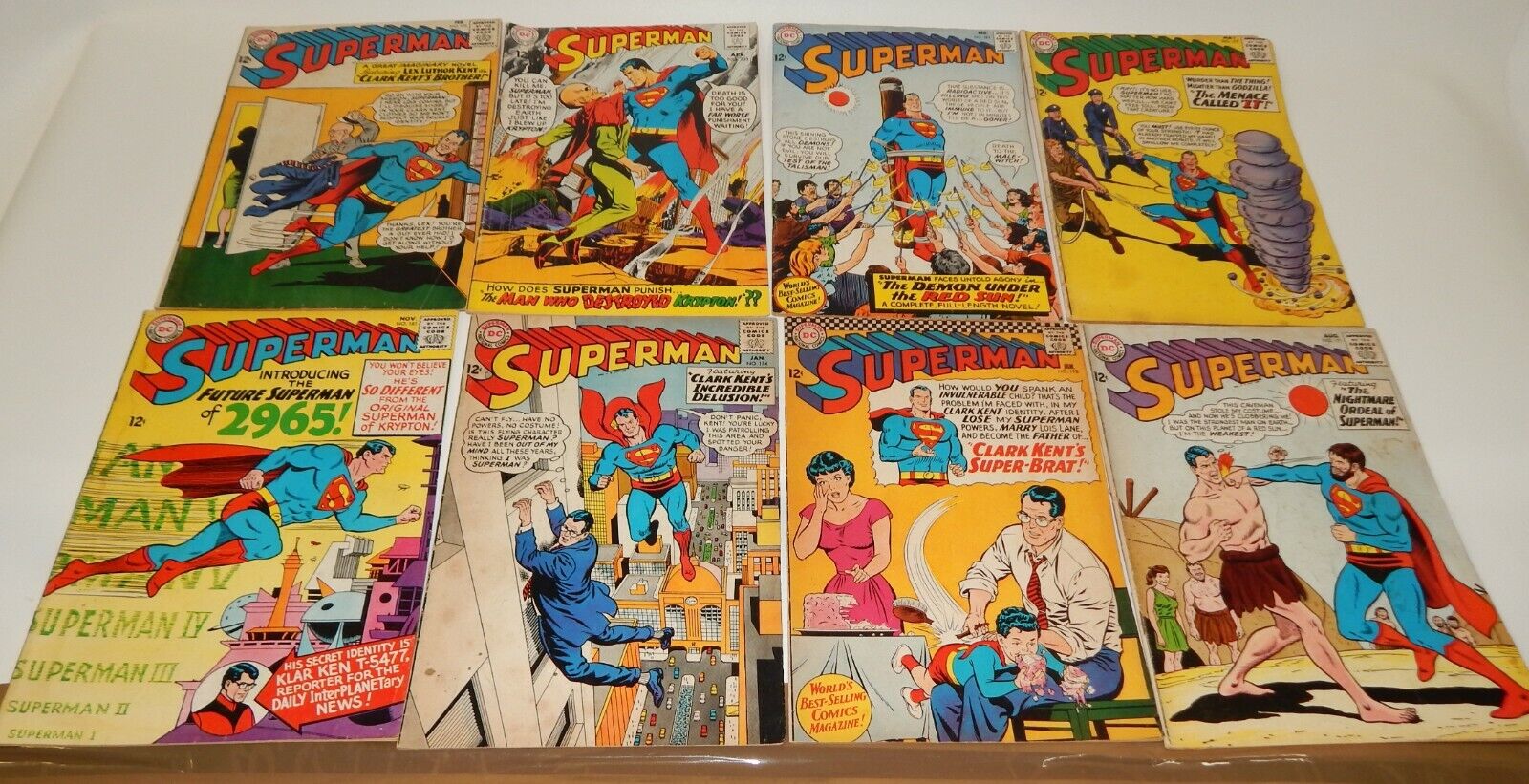 Lot 8 Vintage 1960's Superman Comic Books
