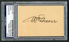 William Green signed autograph auto 2.5x3.5 cut American Federation of Labor PSA picture