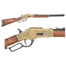 Denix Winchester M1873 Engraved Lever Action Replica Rifle - Gold Finish picture