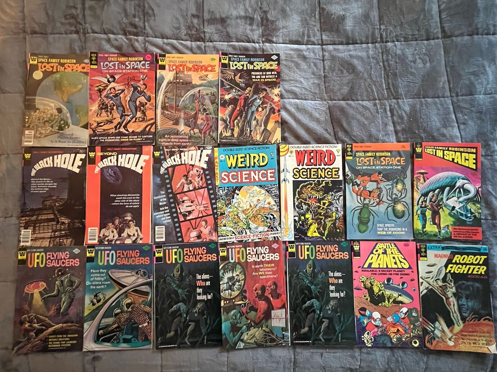Vintage Sci Fi Comics Lot Of 18, Gold Key, Lost In Space, The Black Hole, UFO