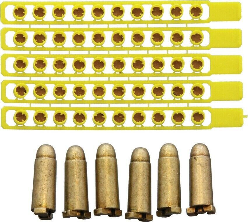 Denix Replica Dummy Brass Cap Shells Cartridges Peacemaker Revolver New 