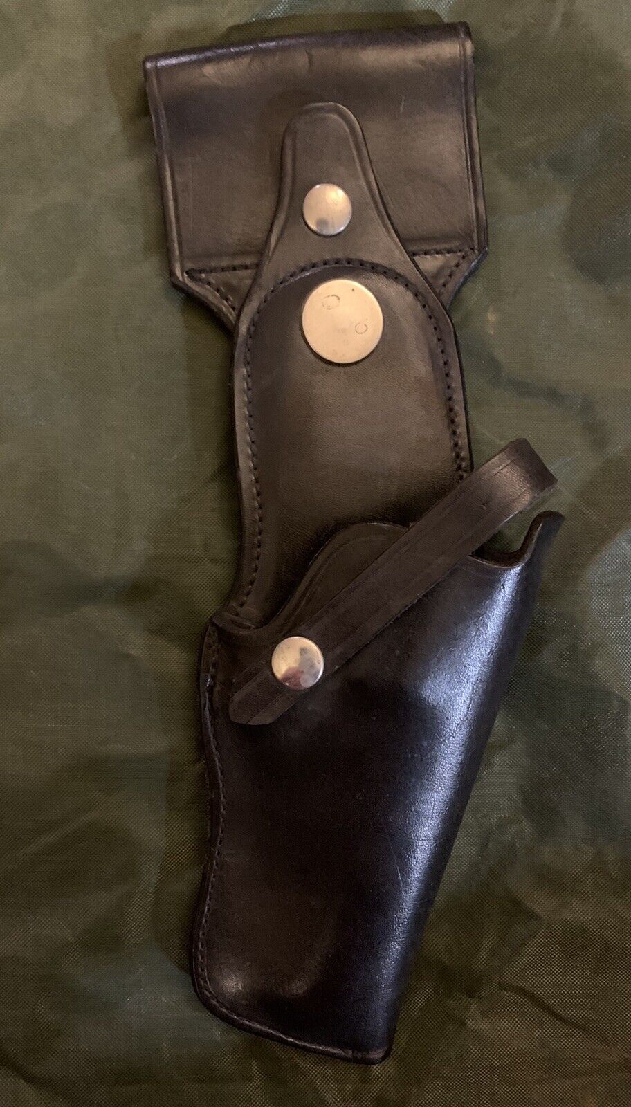 Vintage Smith and Wesson B16 34 Duty Pistol Revolver Holster blk leather police