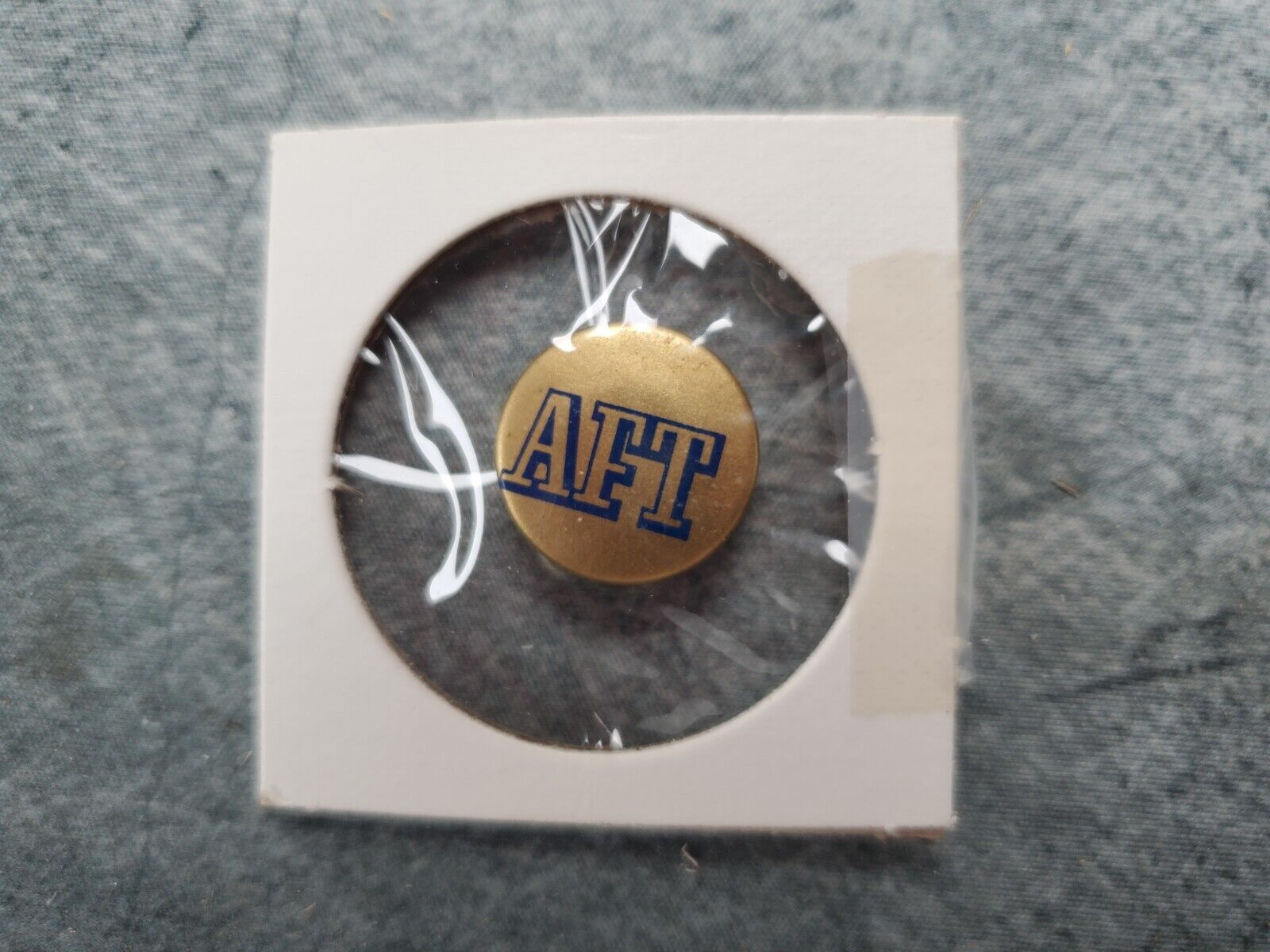 Vintage American Federation of Teachers AFT Logo Pin Gold Tone