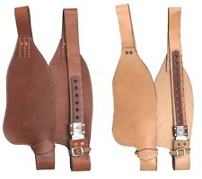 Western Horse Saddle Youth Replacement Leather Stirrup Fenders Med. or Light Oil picture