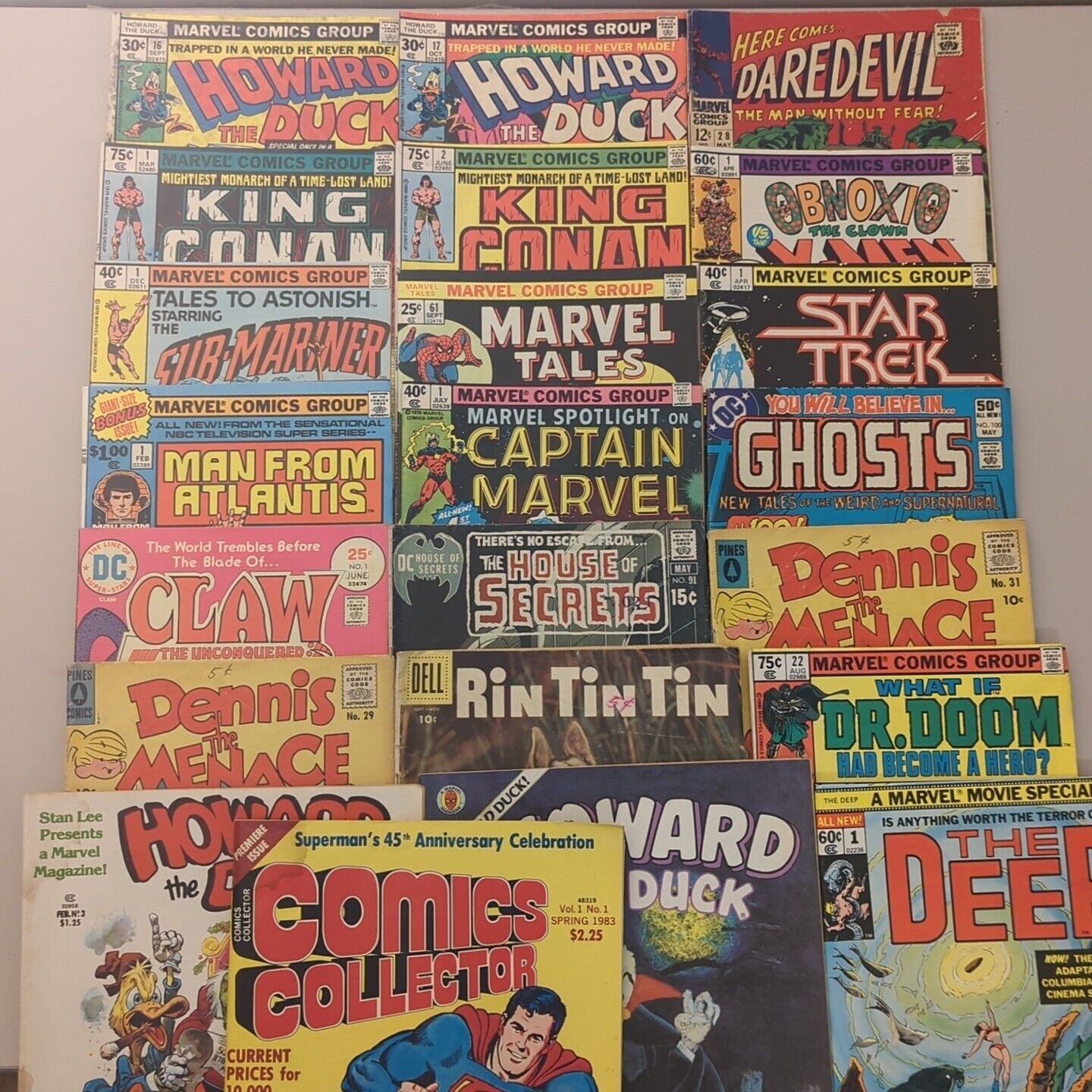 Lot Of 22 Vintage Comic Books. Marvel & DC. Howard The Duck, The Deep & More