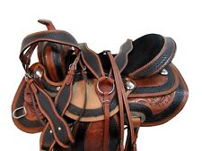 GAITED HORSE WESTERN SADDLE 15 16 17 18 PLEASURE HORSE TRAIL FLORAL TOOLED TACK picture