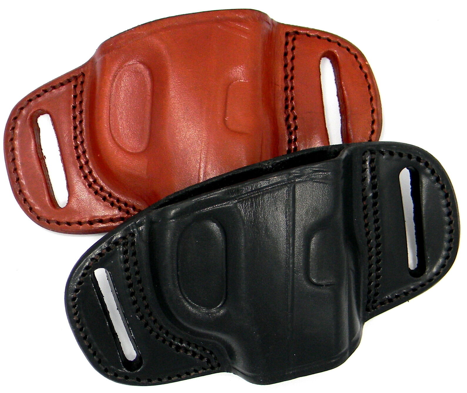 CLOSEOUT Right Hand Leather Quick Draw Belt Slide Holster - CHOOSE GUN