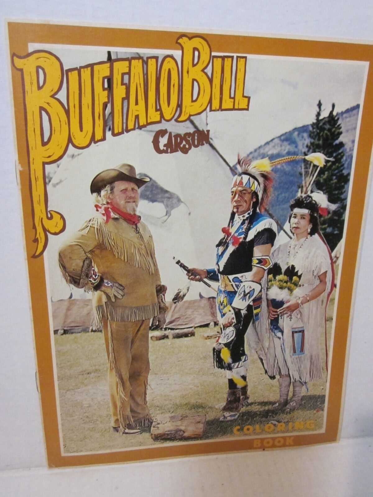 Buffalo Bill Carson Coloring Book Vintage Wild West American Adventure Indians