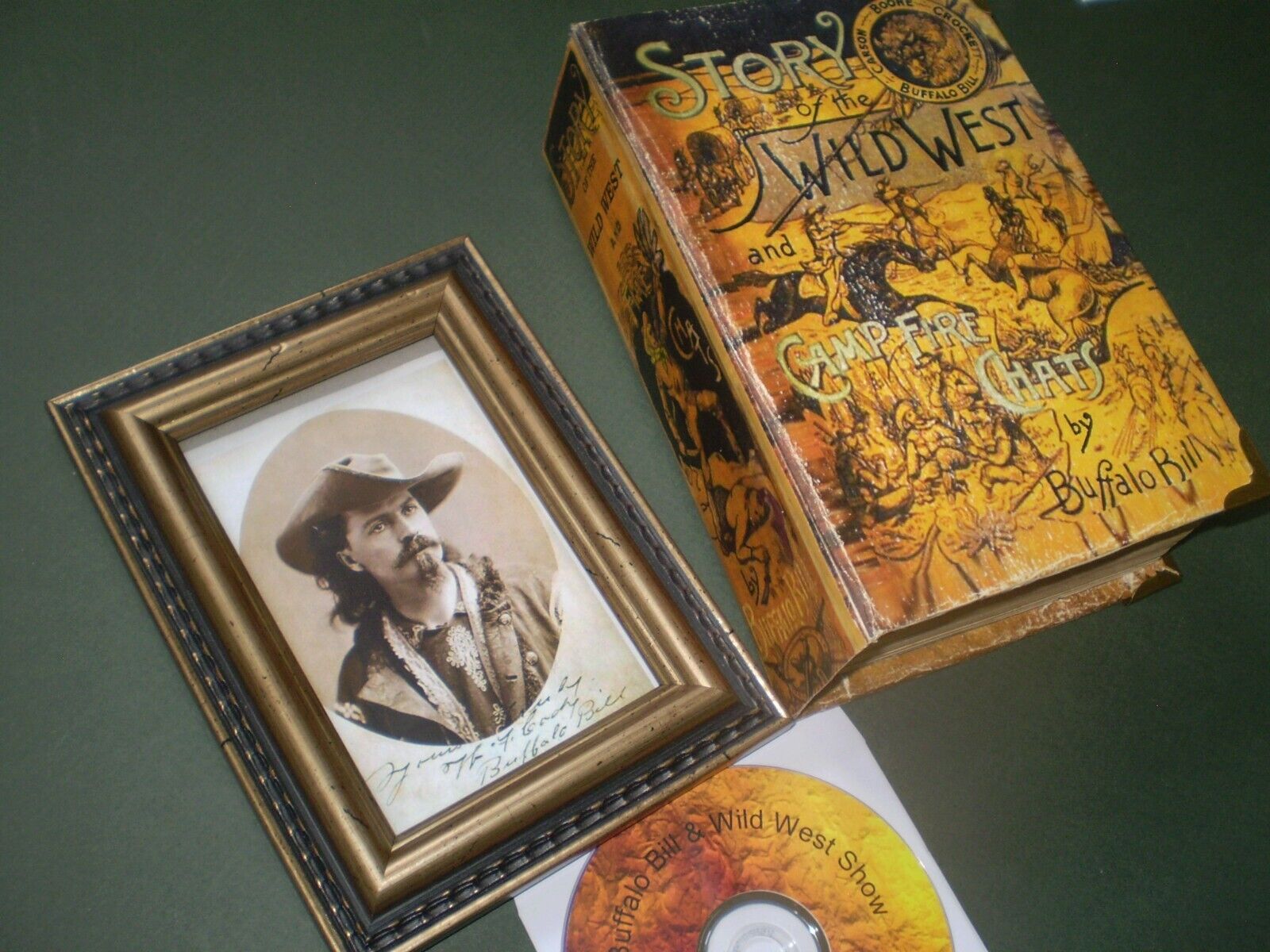 Story of the Wild West -Buffalo Bill Book- 1888  & West Show DVD & Picture