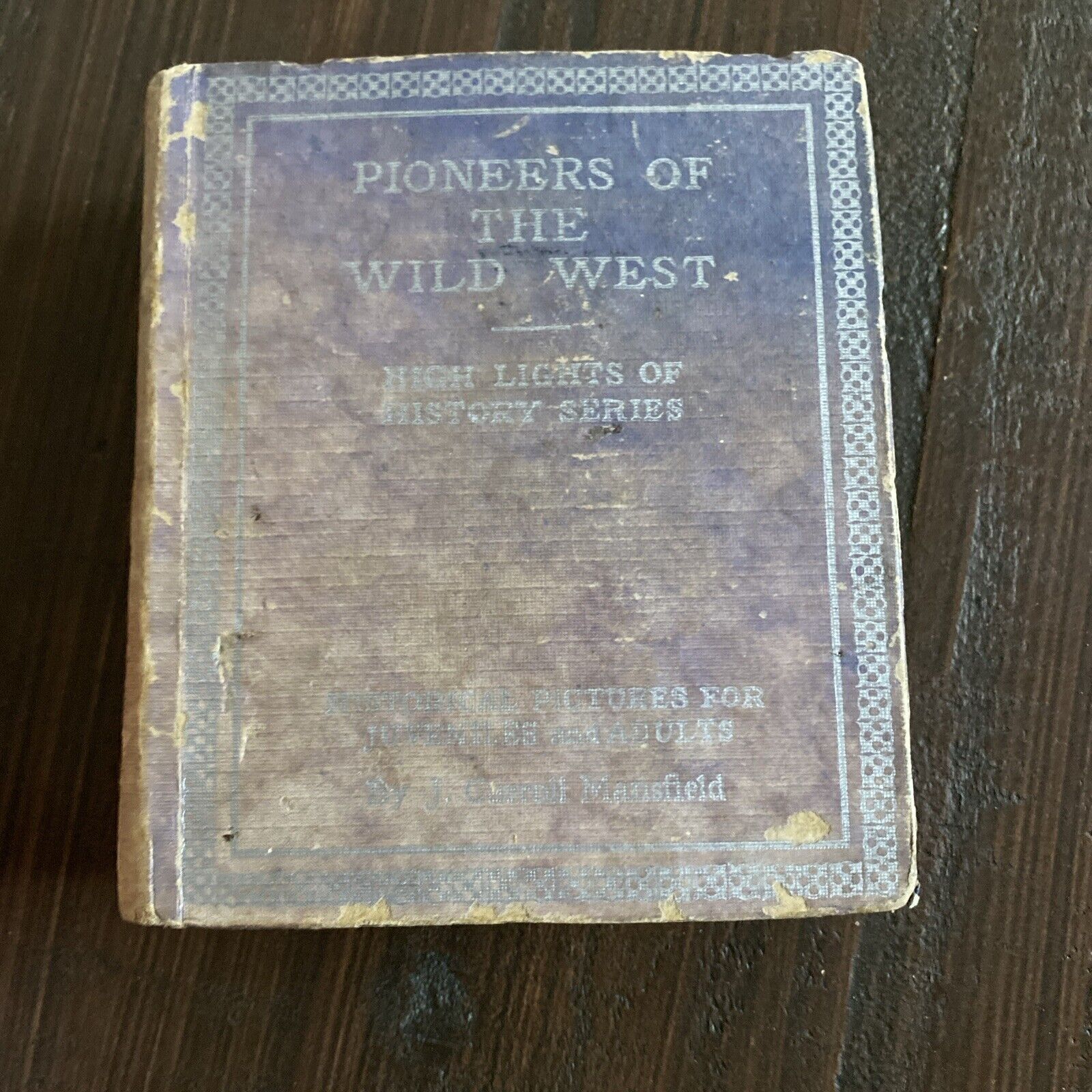 Small Old Book titled--PIONEERS OF THE WILD WEST  -by J. Carroll Mansfield