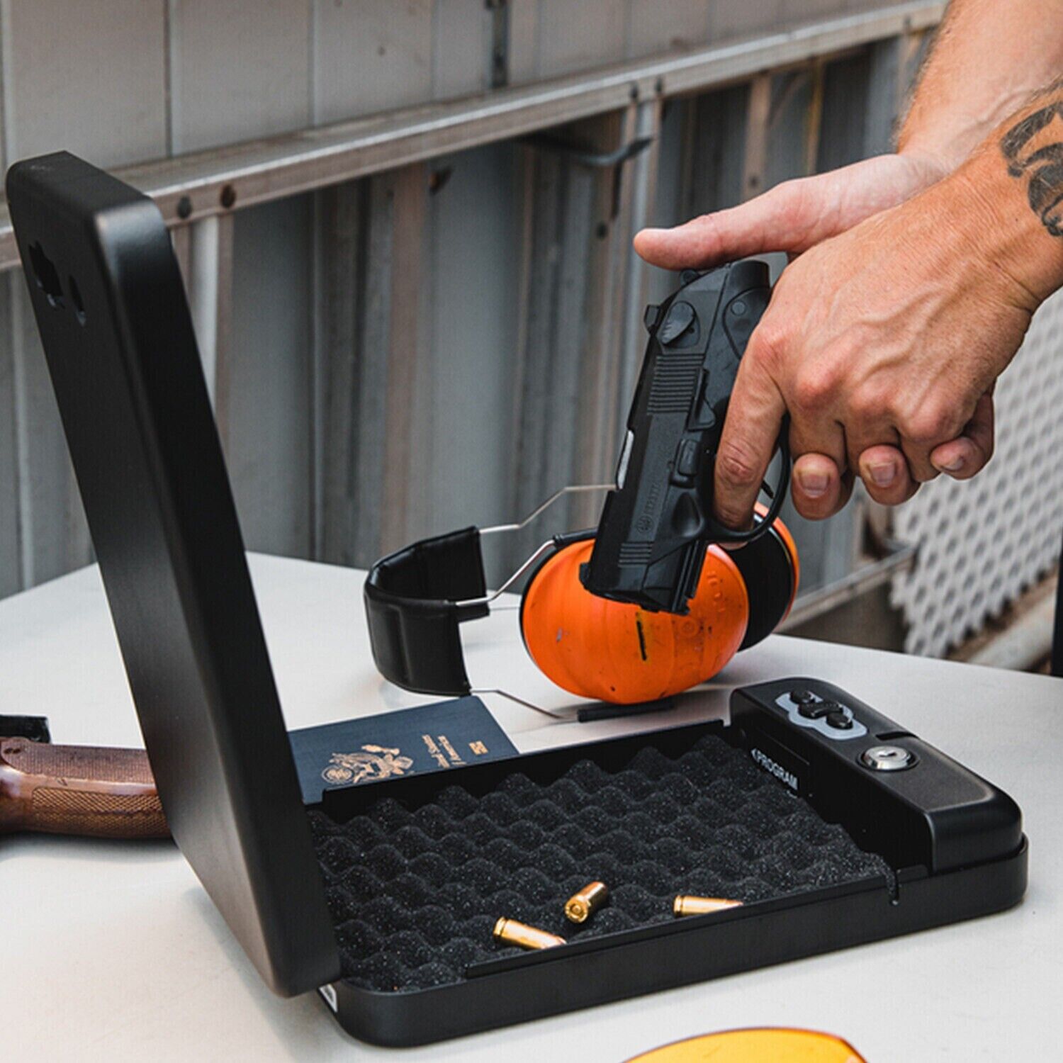 RPNB Gun Safe Security Safe with LED RFID Quick Access,  Pistol Safe