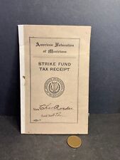1928 American Federation of Musicians Strike Fund Receipt Book, Flint, MI, Union picture