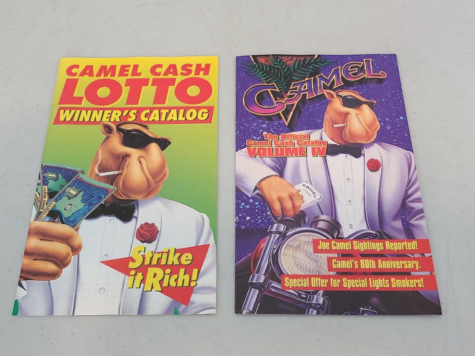 1993 Camel Cash Catalog VOL. IV & Lotto Winner's Catalog Strike It Rich JOE Vtg