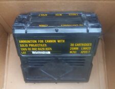 Military Ammo Box Heavy Black Pelican Plastic 25mm Linked 30 Cartridges Empty picture