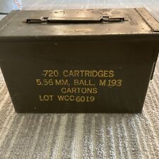 Vintage Military EMPTY 720 Cartridges 5.56 MM Ball M193 WCC 6019 Ammo picture